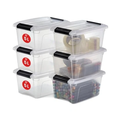 Obrázek Iris 103424, úložné boxy, &#039;New Top box&#039; 5 l, plast, čiré, 19,7 x 28,5 14,4 cm