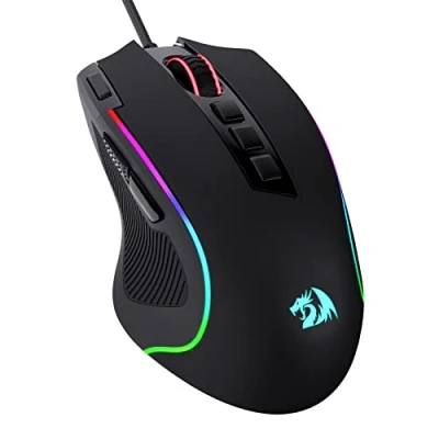 Obrázek Redragon herní myš M612 Predator RGB, 8000 DPI kabelová optická s 11 programovatelnými tlačítky a 5 režimy podsvícení, software podporuje DIY Keybinds Rapid