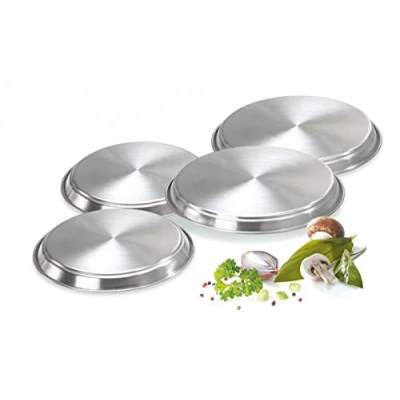 Obrázek Krüger Karl 4 teiliges Herdplattenabdeckungs Set, Abdeckplatte, aus Edelstahl, Größe: 16 + 20 cm