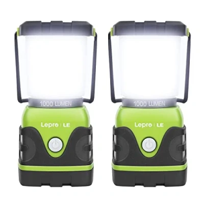 Obrázek LE LED kempingová lampa, ultra světlá 1000 lumenů, 4 světelné režimy stmívatelné vyhledávací světlo, provoz na baterie, nouzové světlo pro případ výpadku proudu, turistiku, případy, výpadky