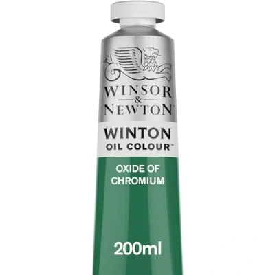 Obrázek Winsor &amp; Newton 1437459 Winton, jemná kvalitní olejová barva 200 ml tuba s rovnoměrnou konzistencí, odolná vůči světlu, vysoká krycí schopnost, bohatá na barevné pigmenty oxid chromu