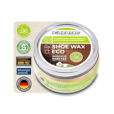 Obrázek FIBERTEC Shoe Wax Eco, vosk na boty pro impregnaci obuvi a péči o kůži, certifikace bluesign, bezbarvý, 500 ml