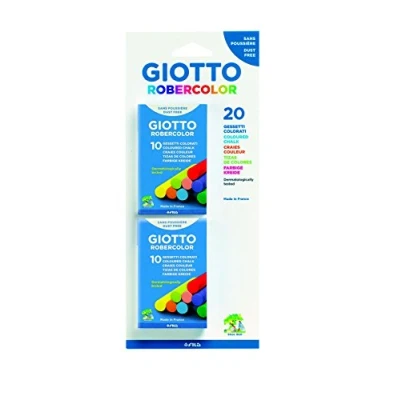 Obrázek Giotto F086000 Set mit 2 Etuis 10 Farben (insgesamt 20 Kreiden), mehrfarbig