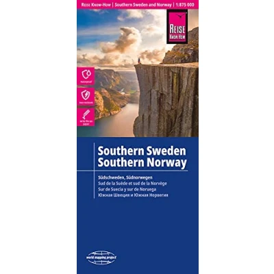 Obrázek Reise Know How Landkarte Südschweden, Südnorwegen / Southern Sweden and Norway (1:875.000): reiß und wasserfest (world mapping project)