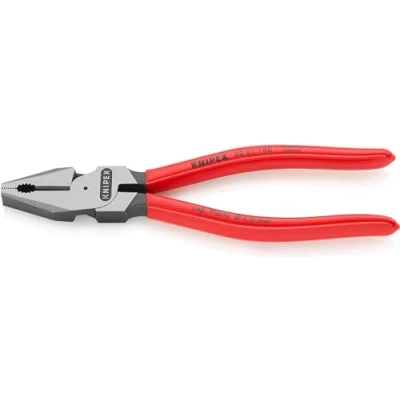 Obrázek Knipex Silné kombinované kleště černě atatované, potažené plastem 180 mm (SB karta/blistr) 02 01 SB
