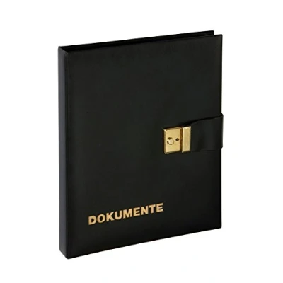 Obrázek Pagna Desky na dokumenty (kapsa dokumenty, 4kroužková mechanika, 1H) černá