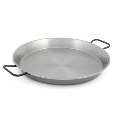 Obrázek Garcima La ideal Professional Paella pánev ocel leštěná 38 cm pro keramické, indukční a varné desky AGA, stříbrná