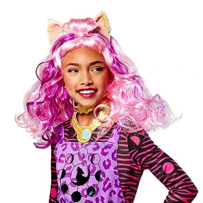 Obrázek Rubies Clawdeen Perücke für Mädchen, Standardgröße, offizielles Monster High Karneval, Weihnachten, Geburtstag, Party und Halloween. Halloween