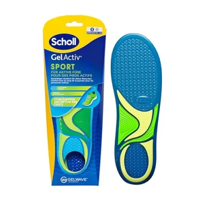 Obrázek Scholl GelActiv sportovní vložky pro ženy, celodenní pohodlné do bot svěží a chladné nohy, super tlumení nárazů odpružení technologií GelWave, velikost 35. 5 40.