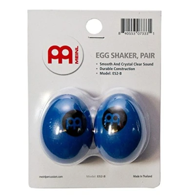 Obrázek Meinl Percussion Pár Egg Shaker 2 šejkr na vejce s jasným, měkkým zvukem hudební nástroj plast, modrá (ES2 B)