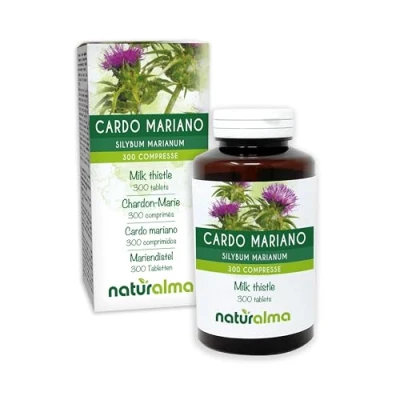 Obrázek Bodlák (Silybum marianum) Kraut a plody Naturalma 150 g 300 tablet doplněk stravy přírodní veganský
