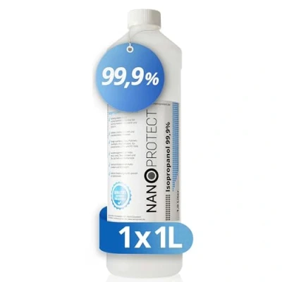 Obrázek Nanoprotect Isopropanol 99,9% 1 litr čistič vysoce procentní isopropylalkohol čisticí alkohol IPA pro domácnost a elektroniku Made in Germany