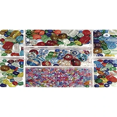 Obrázek RAYHER Mix skleněných korálků, sběratelský box 115 g, barevný, ø 2,513 mm