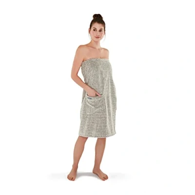 Obrázek möve Eden Sarong s krabičkovou strukturou velur ve vel. 40 / 48 z 80 % bavlny 20 lnu, přírodní černá