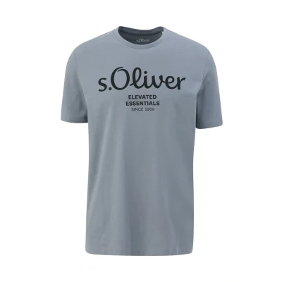 Obrázek s.Oliver Kurzarm Triko s potiskem, Muži, Velikost: 3XL, Schiefergrau