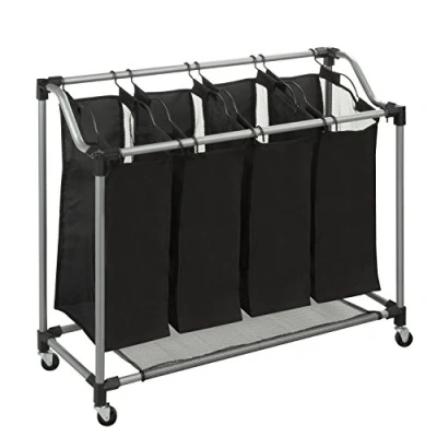 Obrázek Honey Can Do SRT 01682 De Luxe třídič se čtyřmi přihrádkami látkové tašky, černá, 8,89 x 18,41 89,53 cm