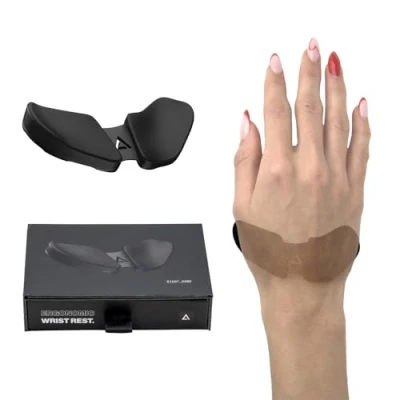 Obrázek DELTAHUB Carpio 2.0 ergonomische Handgelenkauflage für Rechtshänder, Handgelenkstütze bei Benutzung der PC Maus, Reduziert Überstreckung, Ermüdung &amp; Handgelenkschmerz, leichtes Gleiten Large/Grau