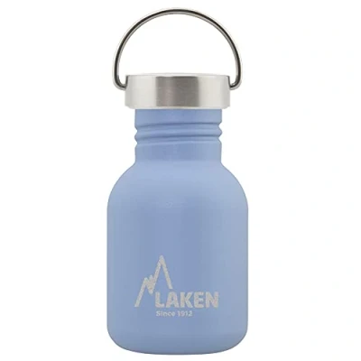 Obrázek Laken Láhev z ušlechtilé oceli Basic, široký otvor se šroubovacím uzávěrem oceli, bez BPA, 0,35 l, modrá