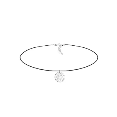 Obrázek Elli Dámský pravý šperk Řetízek Choker s přívěskem Layer trojúhelník Obdélník Geo ze sterlingového stříbra 925 pozlacený délkou 36 cm, Nylon