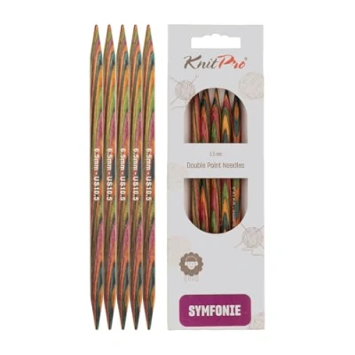Obrázek KnitPro K20145 jehly na ponožky, kovové, hnědé, 6,5 mm