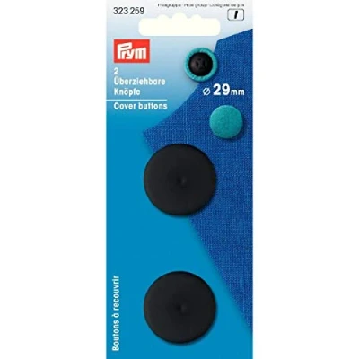 Obrázek Prym Überziehbare Knöpfe, Plastic, schwarz, 29 mm
