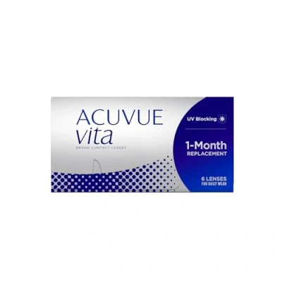 Obrázek ACUVUE Vita měsíční kontaktní čočky s pohodlným nošením Celý měsíc 3,25 dpt &amp; BC 8,8 UV ochranou a trvale vysokým obsahem vlhkosti 6 čoček