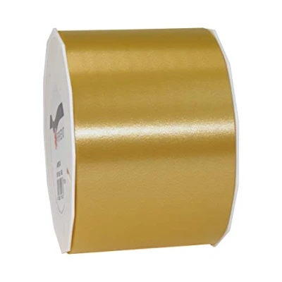 Obrázek C.E. PATTBERG Geschenkband Gold, 91 Meter Ringelband 90 mm zum Basteln, Dekorieren &amp; Verpacken von Geschenken zu jedem Anlass