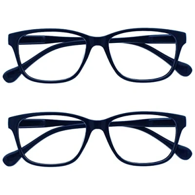 Obrázek UV Reader Námořnická modř Lehké brýle na čtení Hodnota 2dílné balení Designer Styl Pánské Ženy S pouzdrem UVR2PK027 +1,00