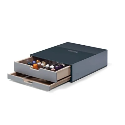 Obrázek Durable Coffee Point box S úložný (s 2 zásuvkami na kávu/čaj, cateringbox pro kávovou stanici/kancelářskou kuchyni) antracit, 338358