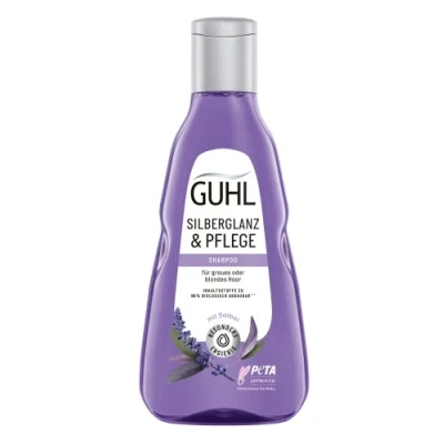 Obrázek Guhl Stříbrný lesk &amp; pečující šampon obsah: 250 ml proti žlutému nádechu a péče pro šedé blond vlasy