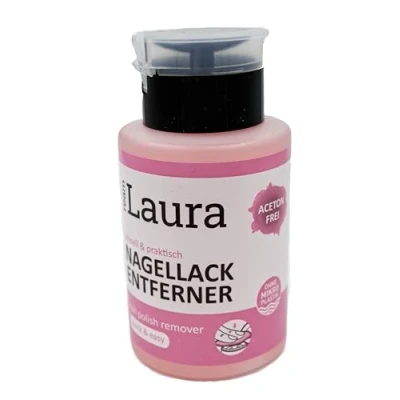 Obrázek ream Laura odstraňovač laku na nehty s pumpičkou bez acetonu pro šetrné a spolehlivé odstraňování laků Vhodný zejména lámavé 200 ml Láhev mikroplastů