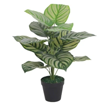 Obrázek Leaf Kunstpflanze, 60 cm, gestreift, Grün