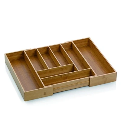 Obrázek kela Bambusový organizér na příbory pro zásuvky 35 58 x 43 6,5 cm, výsuvný, vložka do se 6 nebo 8 přihrádkami, KALMA, kuchyně