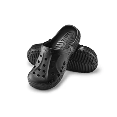 Obrázek ESTRO Gartenclogs pánské zahradní boty dámské unisex lehké gumové letní Clogs A78, černá