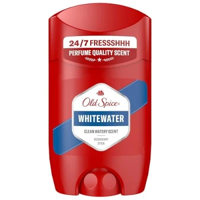 Obrázek Old Spice Whitewater Deo Stick pro muže, 50 ml, 48H svěží, dlouhotrvající vůně v kvalitě parfému, 0% soli hliníku, žádné skvrny na černé a bílé, vyrobeno z % recyklovaného plastu