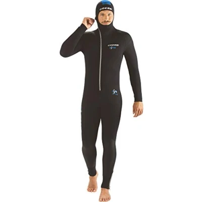 Obrázek Cressi Diver Man All in One jednodílný ultra strečový neoprenový oblek pro potápění, pánský 5 mm, černá/modrá, M