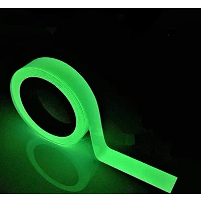 Obrázek Reastar Fluorescenční lepicí páska 5 m x 20 mm, svítící páska, značkovací fosforová vodotěsná světelná výstražná potřeba na jeviště