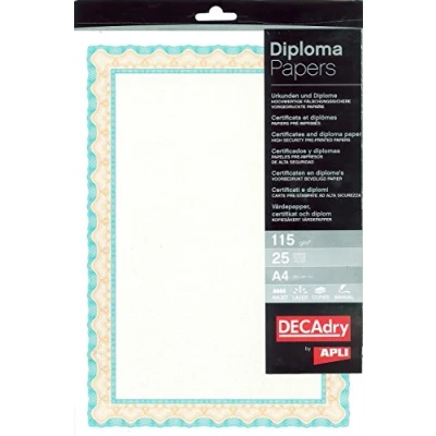 Obrázek Linex Papír na dokumenty Decadry, 115 g/m², A4, oranžová/tyrkysová, 25 kusů