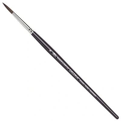 Obrázek Winsor &amp; Newton 5734006 Galeria akrylový štětec, ze syntetických vláken, ideální kontrola pro silnější barevné nanášení, krátká násada, kulatý štětec č. 6, 3,6 mm