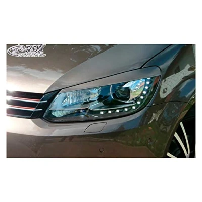 Obrázek Kryty světlometů Volkswagen Touran 1T1 Facelift 2011 2014 &amp; Caddy 2010 2015 (ABS), nelakované