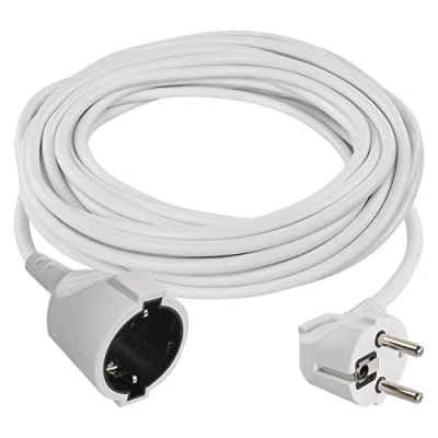 Obrázek EMOS Prodlužovací kabel IP20 10 m 1 Schuko zásuvka 250 V, 16 A, 3680 W vysoce kvalitní PVC izolace H05VV F3G 1,5 mm2 zvýšená ochrana proti dotyku pro vnitřní bílá
