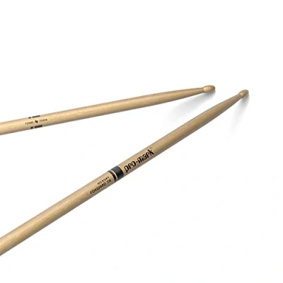 Obrázek ProMark Drumsticks bicí tyčinky klasické dopředu 7A Drum Sticks oválná dřevěná špička Hickory dřevo 1 pár