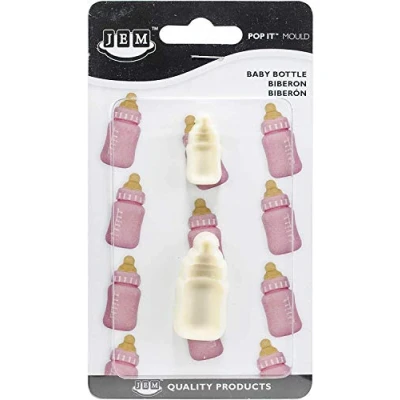 Obrázek PME 1102EP003 JEM Pop It Motivform Babyflasche zum Dekorieren von Torten, Sortiment 2 kleine Größen, Kunststoff, Ivory, x 4 cm