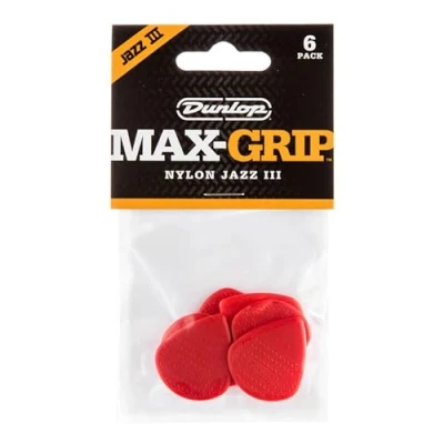Obrázek Médiators Jim Dunlop Nylon Max Grip Jazz III carbon fiber sachet de 24