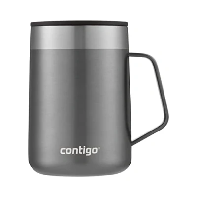 Obrázek Contigo Streeterville Desk Mug, isolierter Kaffee Thermobecher mit Henkel aus Edelstahl, Coffee to go Becher Deckel, hält und Tee bis zu 5 Stunden warm, ideal fürs Büro Zuhause, 420 ml