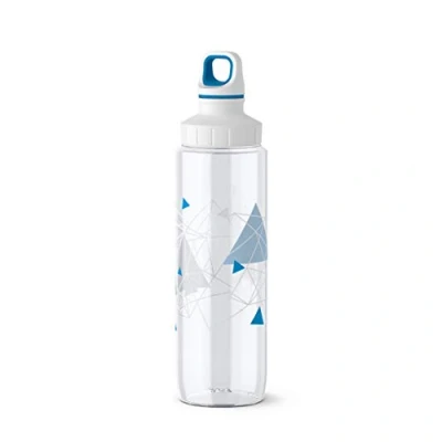 Obrázek Emsa 518308 Drink2Go Tritan láhev na pití 0,7 litru šroubovací uzávěr 100% těsný zabezpečený proti vytečení lze mýt v myčce bez BPA Geometry
