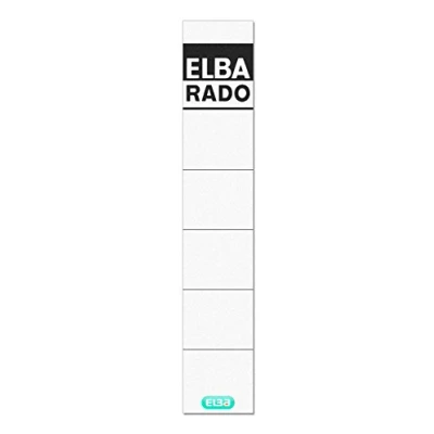 Obrázek Elba 100551822 zadní štítek rado, úzká A krátké, samolepicí, 10 kusů, bílá