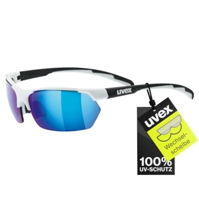 Obrázek UVEX Sportstyle 114 set bílo černá mat (8216) sluneční cyklistické brýle na kolo