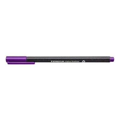 Obrázek STAEDTLER 334 6 Triplus Fineliner (trojhranný, super jemný, kovový hrot, šířka linie cca 0,3 mm, 10 kusů) fialová