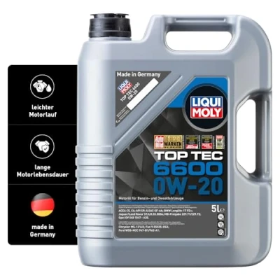 Obrázek LIQUI MOLY Top Tec 6600 0W 20 5 L Syntetická technologie motorového oleje Č. výr.: 21441, bezbarvý